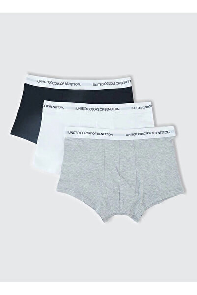 Benetton Gri Erkek Boxer 624A3OP82X00Y901M