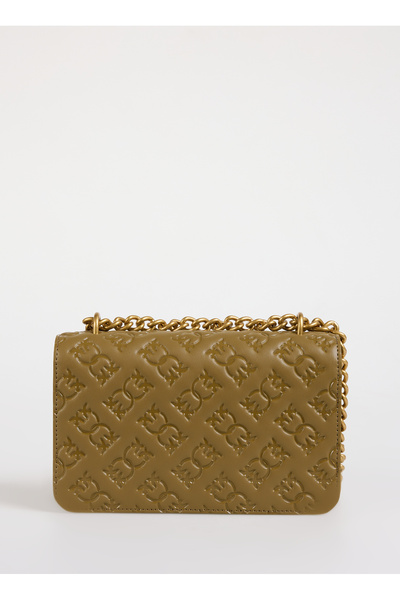 PİNKO Deri Kahve - Altın Kadın El Çantası 100074A1YBV68Q