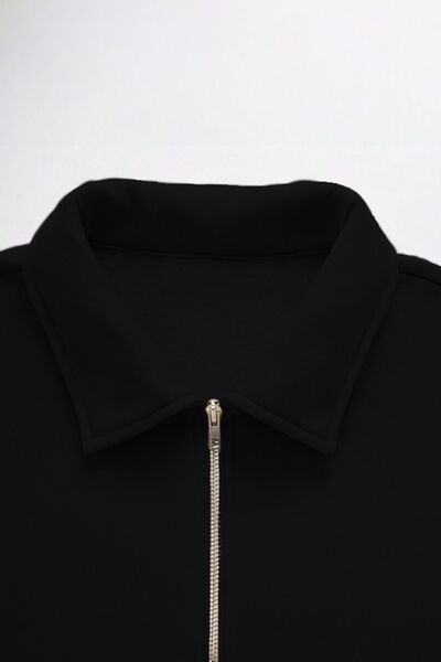 COMBİNE MİCHAİL Erkek Yarım Fermuar Regular Fit Sweatshirt Siyah