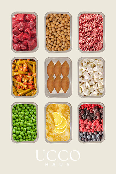 UCCO 10Pcs 500ml Economic Plastic Refrigerator Freezer Ration Leakproof Storage Container Icebox Organizer