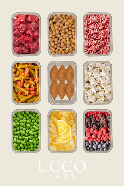 UCCO 20 Pieces 650 ml Freezer & Microwave Leakproof Storage Container Set Freezer Organizer