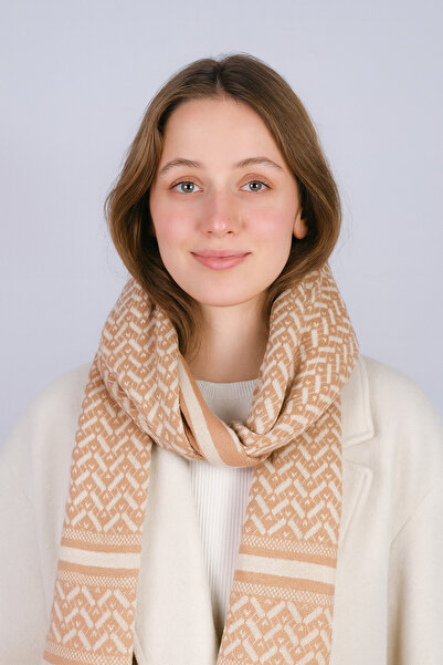 Sebir Moda Πλεκτό Φουλάρι με έθνικ σχέδιο