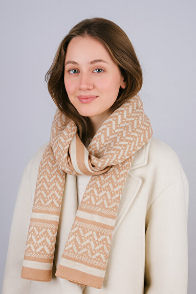 Sebir Moda Πλεκτό Φουλάρι με έθνικ σχέδιο