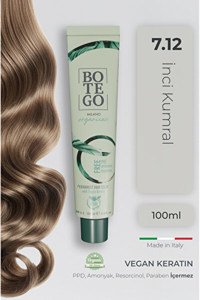 botegohair Organica Organik Saç Boyası - 7.12 İnci Kumral 100 ml - Amonyaksız...