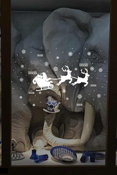 ENVAY السنة الجديدة سعيدة السنة الجديدة ملصق زخرفة سنة مخصصة زخرفة حفلة زجاج ...