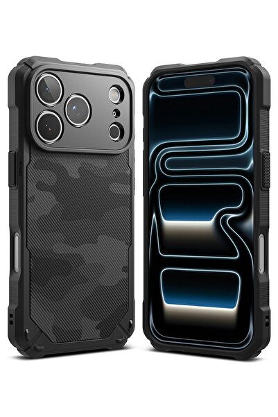 Ringke غطاء حماية لجهاز iPhone 17 Pro Max | سلسلة Rugged Gear | أسود مموه