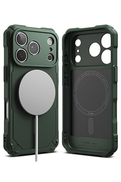 Ringke iPhone 17 Pro Case Cover | Rugged Gear Magnetic Series | Dark Green
