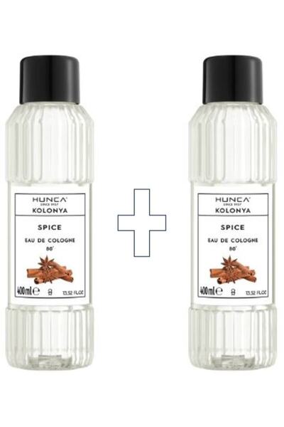 Hunca Tarçın Kolonyası 400 ml – Ferahlatıcı Baharatlı Koku, Kalıcı Etki 2 ADET