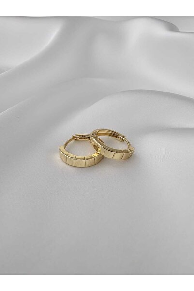 Zivazer Store Kadın Çelik Kararmaz Xuping 14k Gold Renginde 1.5 cm Boyunda Halka Küpe