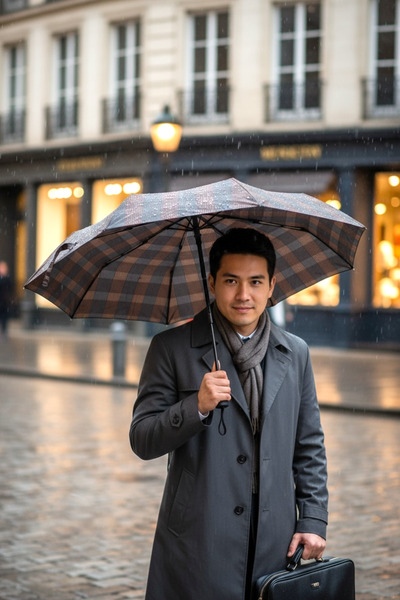 Chunky Frame Otomatik Fonksiyon Açma Kapama Fiber Tel Kılıflı Ekose Desenli U...