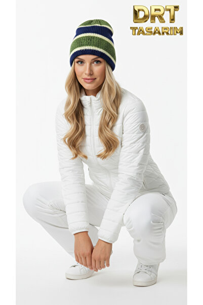 drt tasarım قبعة أكسفورد ذات وجهين يمكن ارتداؤها باللون الأخضر والأصفر والأزر...