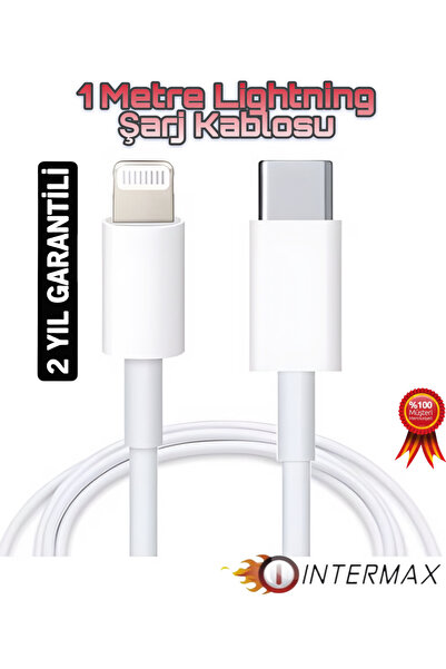 intermax Iphone X Xs Xr 11 12 13 14 Pro Max Plus Uyumlu Lightining Hızlı Şarj Kablosu