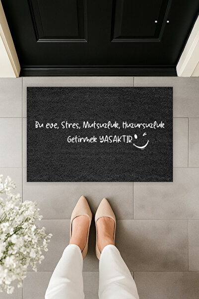 Dormot طباعة رقمية حديثة مدخنة تسبب الضغط على باب المدخل الممنوع مقاس 70 × 45 سم