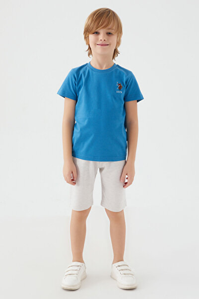 U.S. Polo Assn. U.S. Polo Assn Light Blue Mavi Erkek Çocuk Bermuda Takım