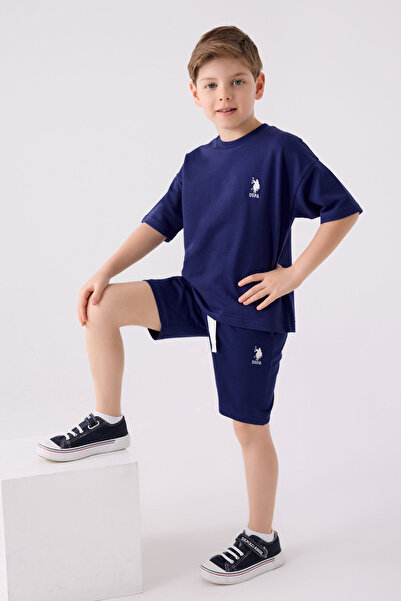 U.S. Polo Assn. Boy's Navy Blue Bermuda Suit
