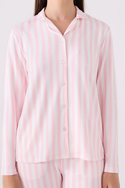 Arnetta Kadın Pembe Gömlek Pijama Takım
