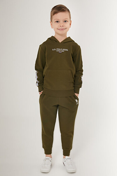 U.S. Polo Assn. U.S. Polo Assn Beautiful Dark Green Boys' Tracksuit Set