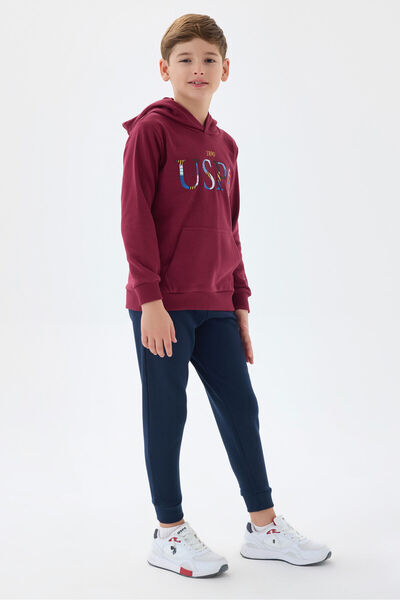 U.S. Polo Assn. Fiú barna tréningruha szett