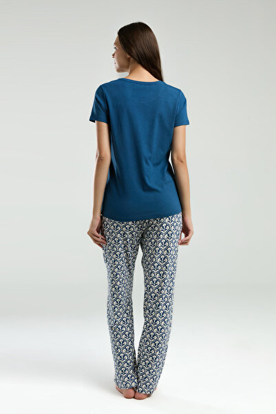 Arnetta KADIN NAVY KPKısa Kol Pijama Takım