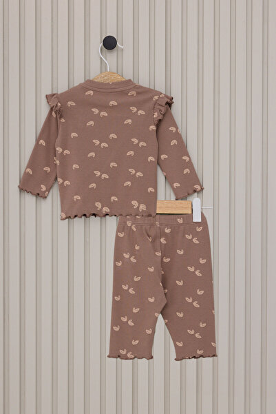 U.S. Polo Assn. Kız Bebek Kahverengi 2li Bebek Takım