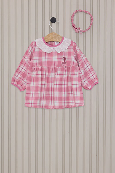 U.S. Polo Assn. Baby Girl Cream φόρεμα