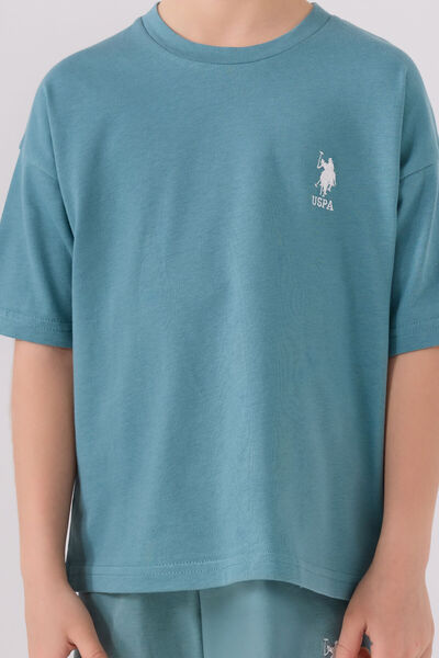 U.S. Polo Assn. Bázis. Polo Assn Boys pasztellzöld bermuda készlet