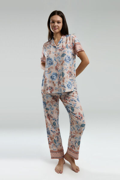 Arnetta Kadın Pembe Gömlek Pijama Takım