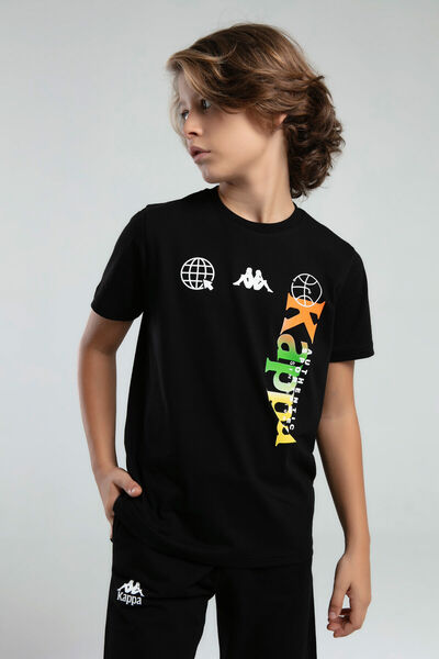 Kappa Boy's Black T-Shirt