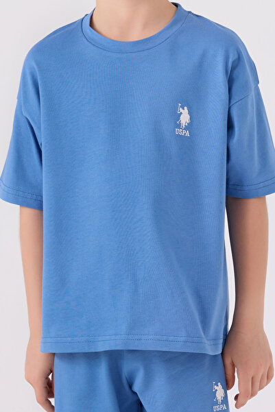 U.S. Polo Assn. Costum bermude albastre pentru băiat