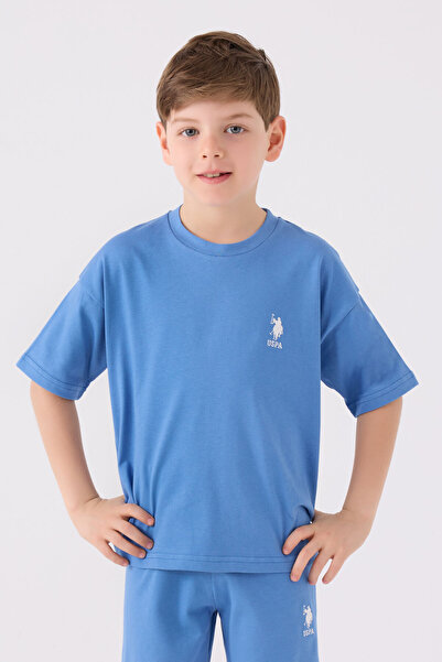 U.S. Polo Assn. Costum bermude albastre pentru băiat