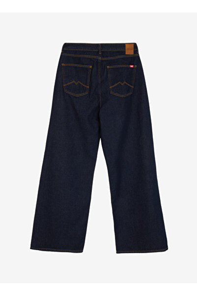 Mustang Yüksek Bel Bol Paça Bol Kesim Lacivert Kadın Denim Pantolon LUISE WİDE