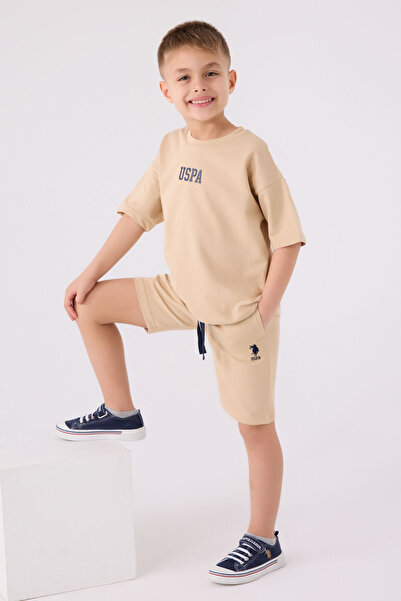 U.S. Polo Assn. Us Polo Assn Boy Cream Σετ Βερμούδας