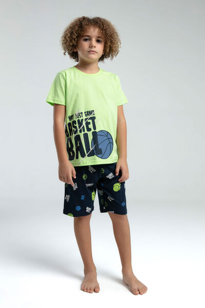 Rolypoly Boy's Green Bermuda Suit