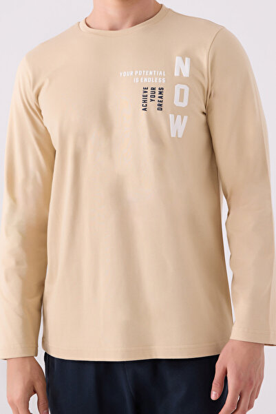 Arnetta Erkek Kahverengi Uzun Kol Pijama Takım