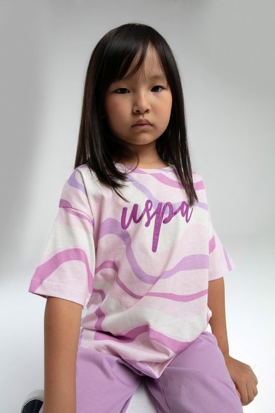 U.S. Polo Assn. Girl's Pink Capri Set