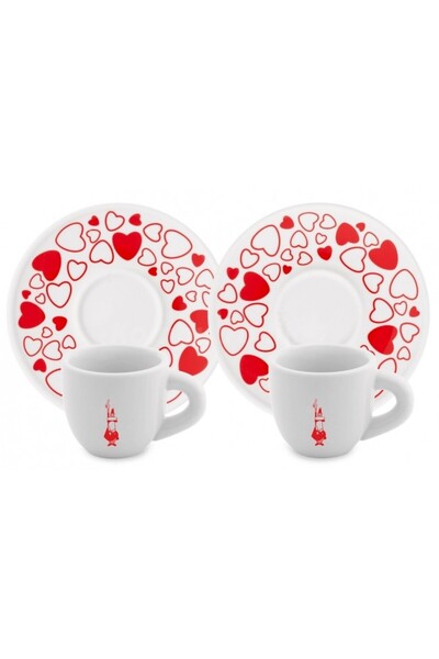 Bialetti Kahve Fincan Seti 2'li Kalpli