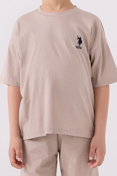 U.S. Polo Assn. Boy's Brown Bermuda Set