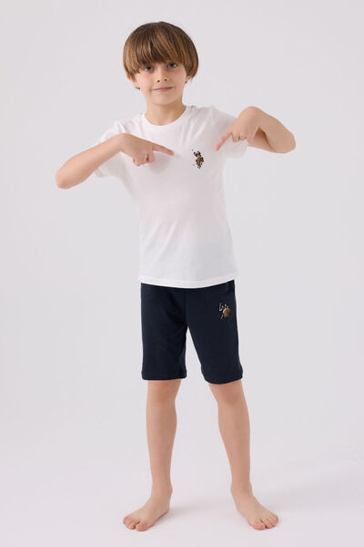 U.S. Polo Assn. Boy's Cream Bermuda Suit