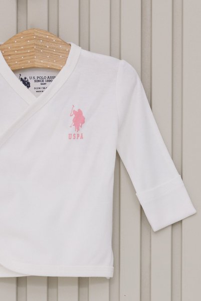 U.S. Polo Assn. U.S. Polo Assn Baby Girl White Hospital Take-Home Set