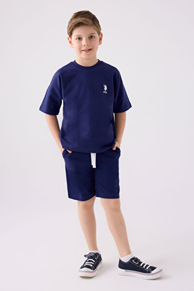 U.S. Polo Assn. Boy's Navy Blue Bermuda Suit