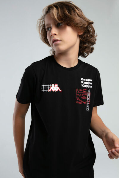 Kappa Boy's Black T-Shirt