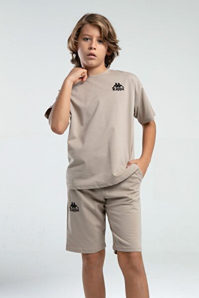 Kappa Бермудски костюм за момче в кремав цвят