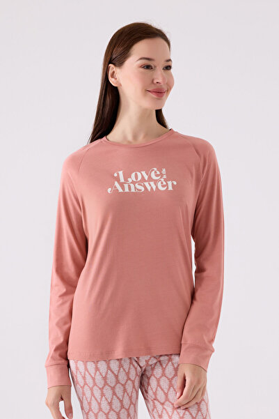 Arnetta Women's Pink Long Sleeve Pajama Set