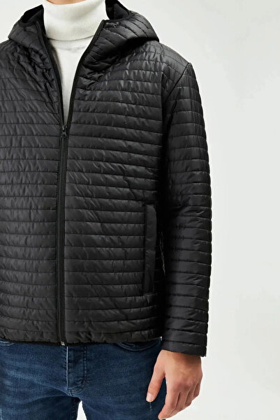 D1fference Pánská zimní bunda s kapucí a větruodolnou černou podšívkou