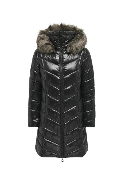 ONLY Black Women's Coat Onlfever Puffer Coat Life Cc Otw