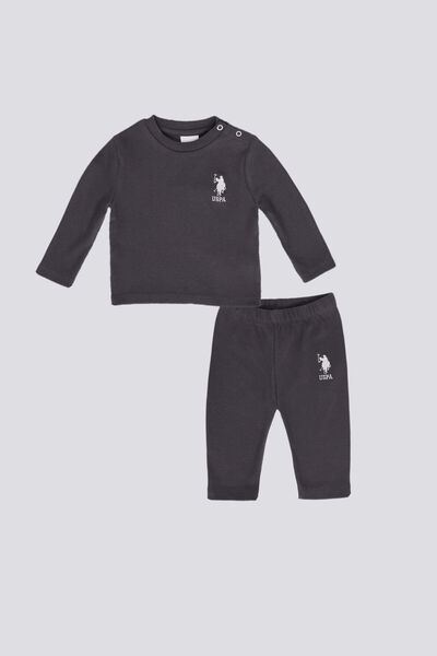U.S. Polo Assn. طقم أطفال من قطعتين من أنتاسيت للأولاد الصغار