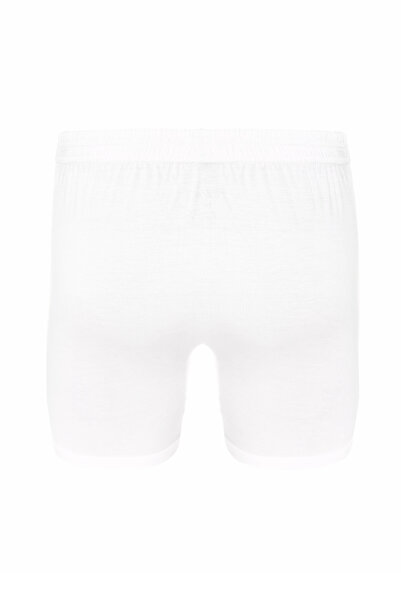 TOLIN Ανδρικό μονό ζέρσεϊ λευκό σορτς μπόξερ - 100% βαμβάκι, εύκαμπτη μέση, χωρίς κουμπιά 414