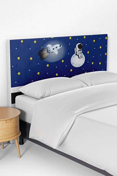 Talia Home Astronot Uzay Spacex Çocuk Odası Yatak Baza Başlık Kılıfı TLABK-150