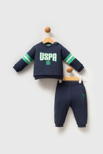 U.S. Polo Assn. طقم U.S. Polo Assn للأولاد الرضع، باللون الكحلي