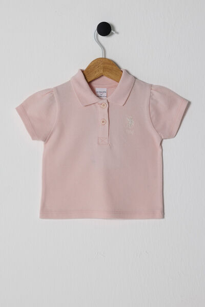U.S. Polo Assn. Kız Bebek Pudra Tişört